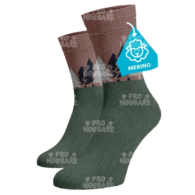 Ponozky Merino Les